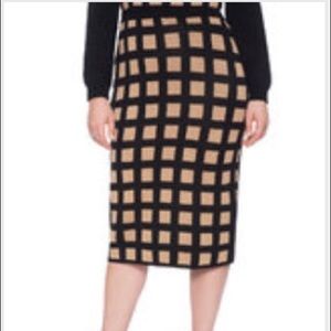 Studio Windowpane Column Skirt